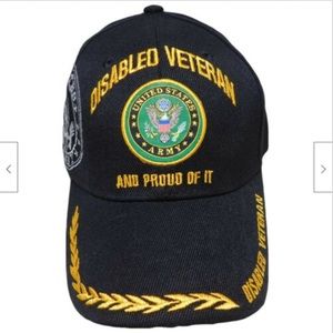 US Army Disabled Vet Veteran Black Shadow Emblem E